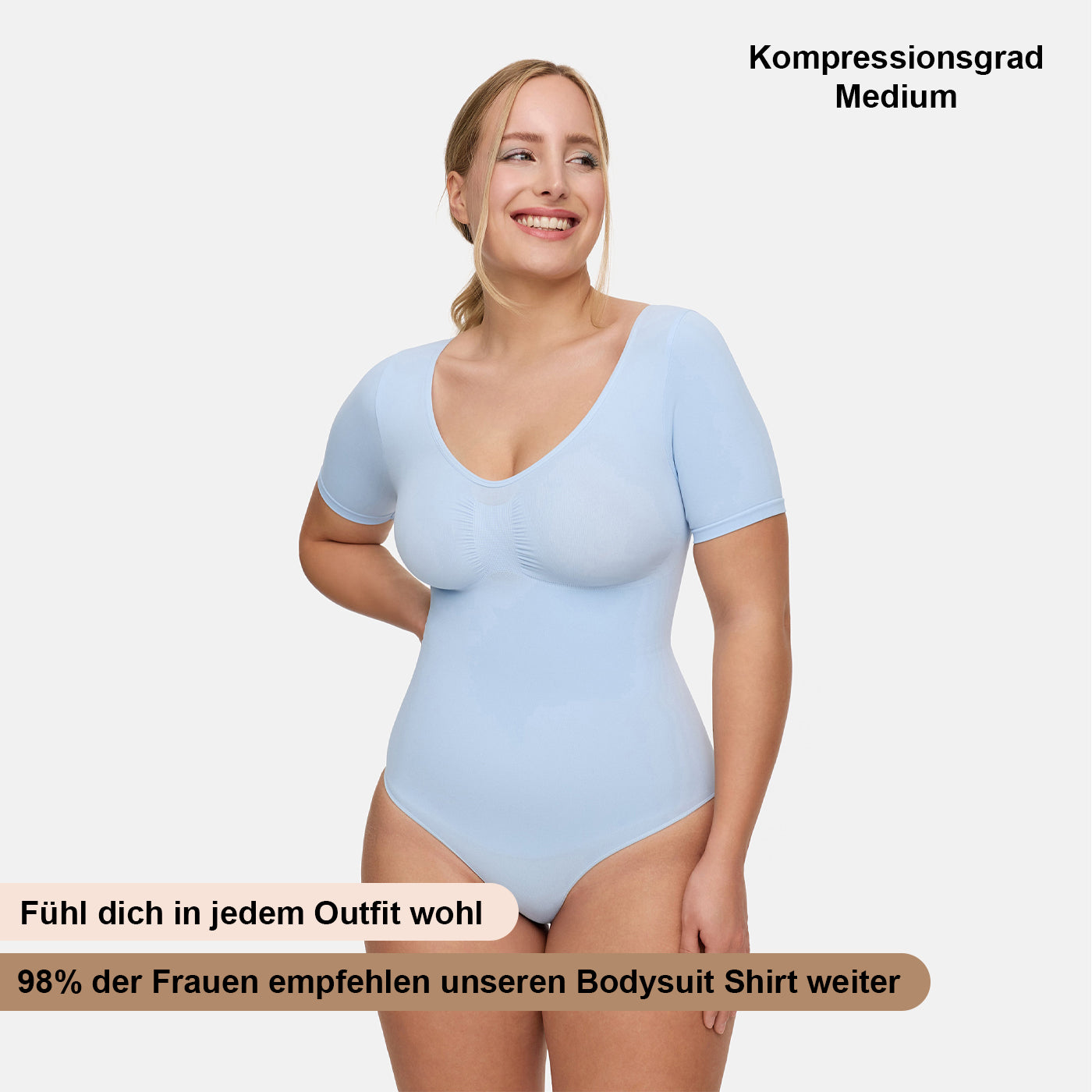 T-Shirt Bodysuit Sculpting Shapewear mit Slip - Mid Season