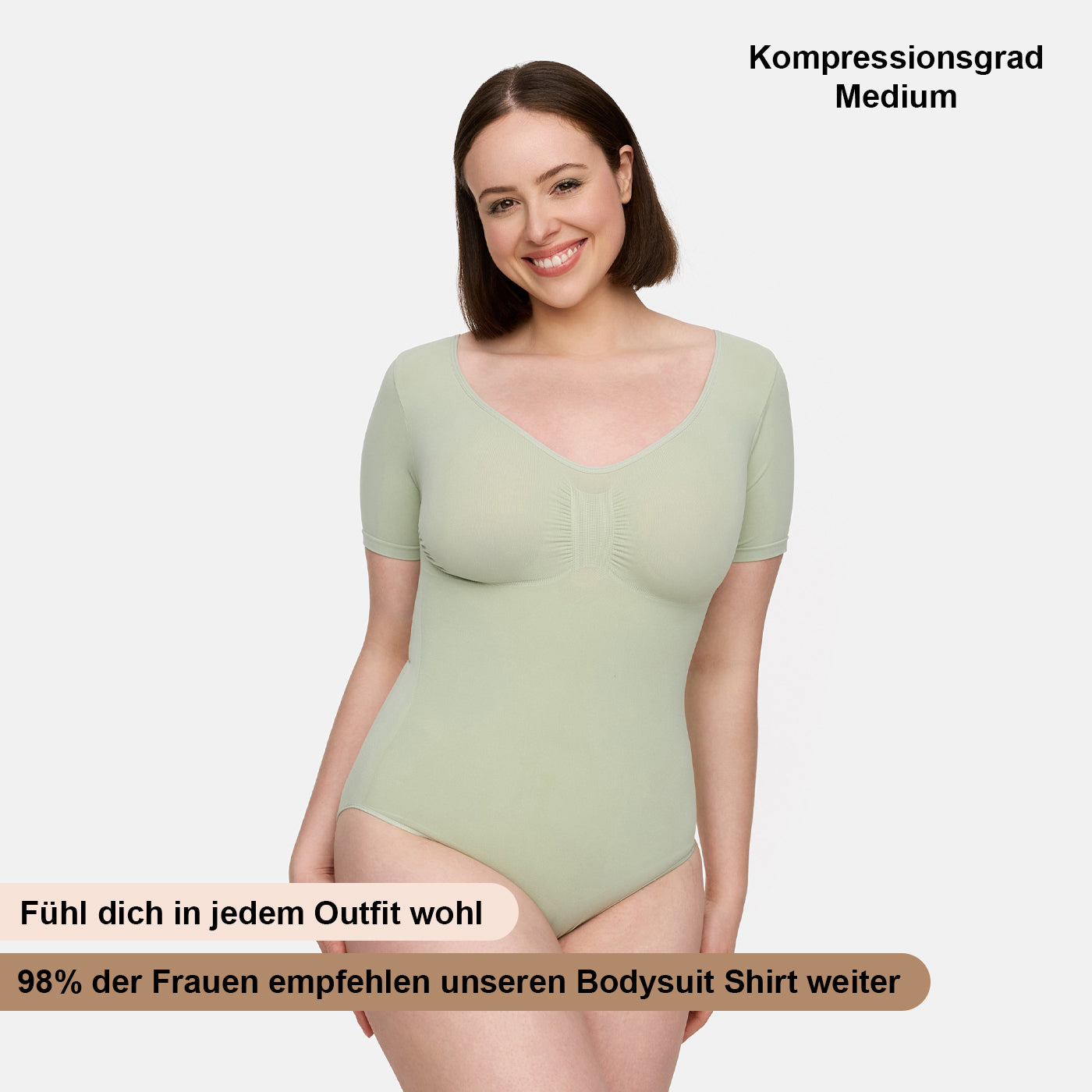 T-Shirt Bodysuit Sculpting Shapewear mit Slip - Mid Season