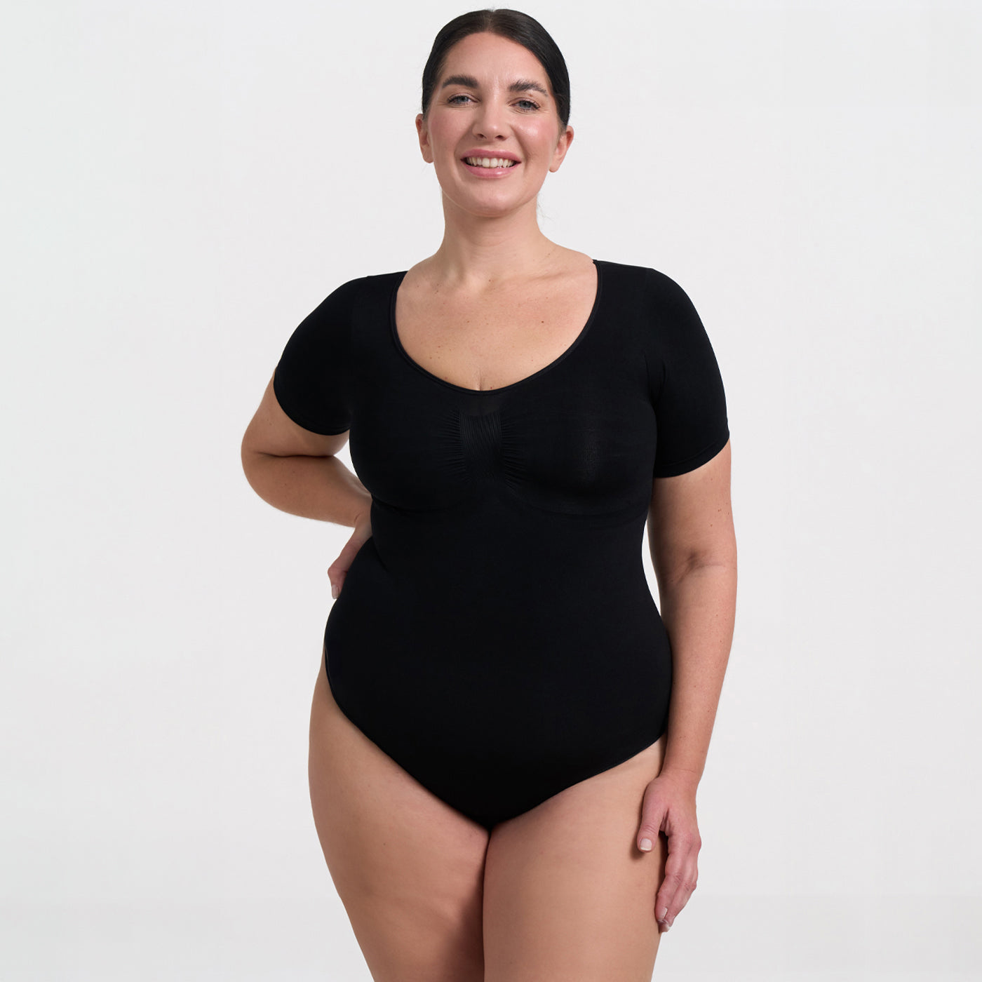 T-Shirt Bodysuit Sculpting Shapewear mit Slip