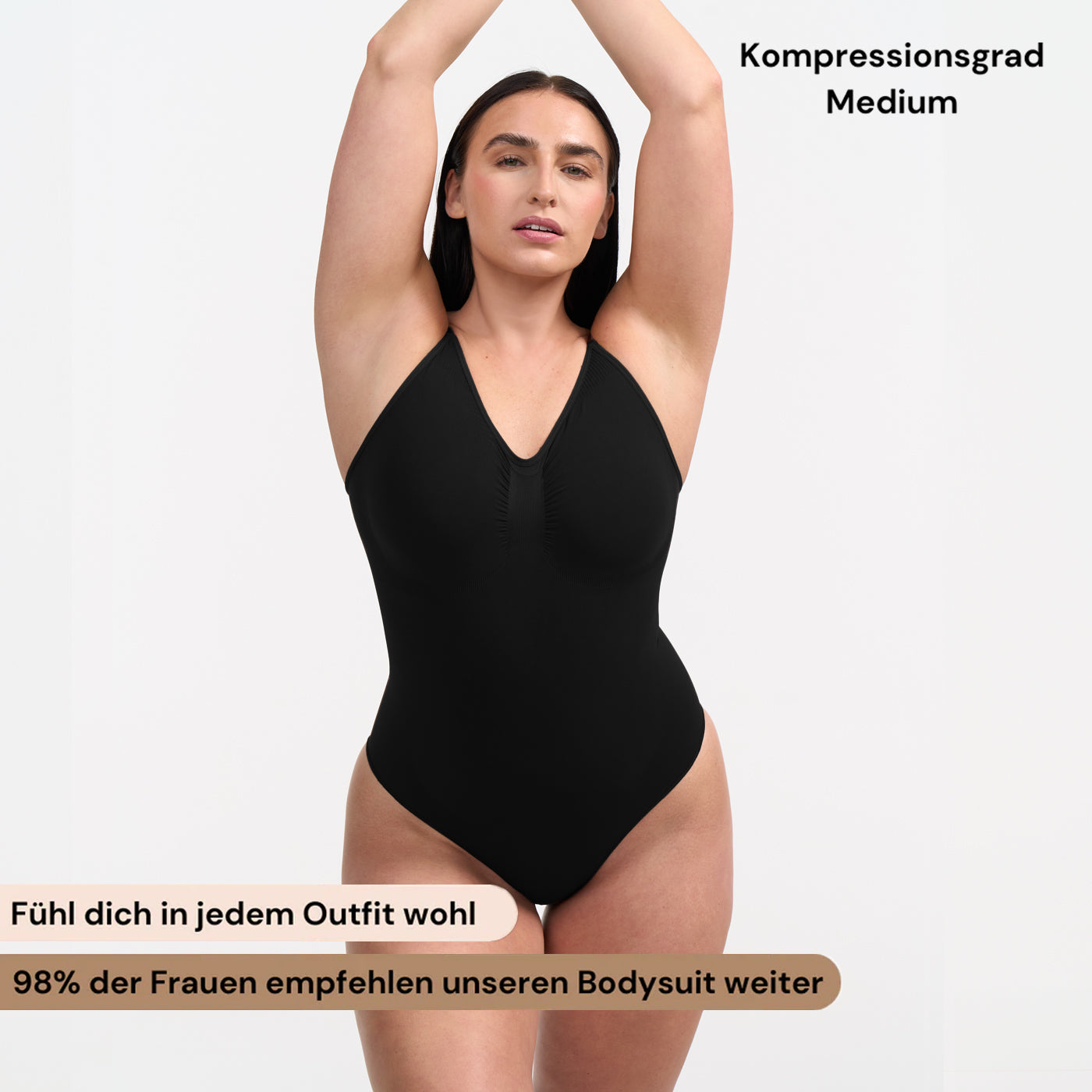 Bodysuit sculpterende shapewear met slip