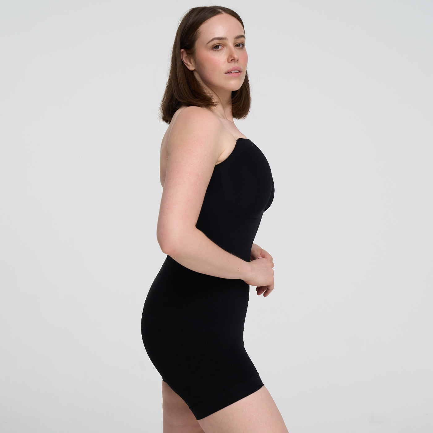 Trägerloser Bodysuit Sculpting Shapewear mit Shorts