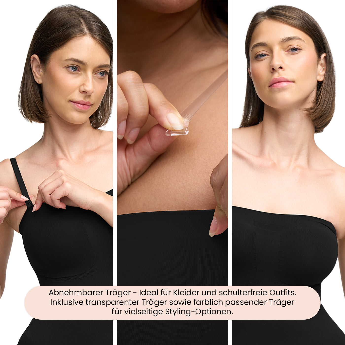 Trägerloser Bodysuit Sculpting Shapewear mit Shorts